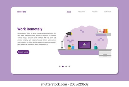 Landing page website template for business