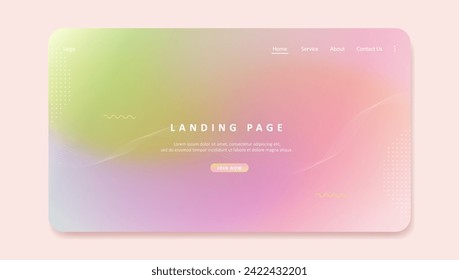 landing page website template design. Vector illustration concept of web page design for website development	