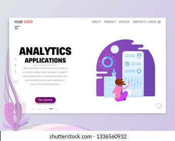 Landing page or website template with scenes of active life in an urban environment. Concept illustration with characters