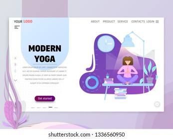 Landing page or website template with scenes of active life in an urban environment. Concept illustration with characters