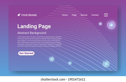 Landing Page Website Template Vector. Abstract colorful gradient. Vector illustration concepts of web page design for website and mobile website development. Easy to edit and customize.