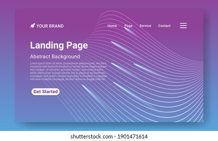 Landing Page Website Template Vector  Abstract colorful gradient  Vector illustration concepts web page design for website   mobile website development  Easy to edit   customize 
