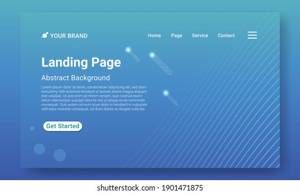 Landing Page Website Template Vector. Abstract colorful gradient. Design for website and mobile, Business Interface, Landing Web Page.