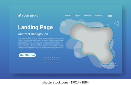Landing Page Website Template Vector. Abstract colorful gradient. Design for website and mobile, Business Interface, Landing Web Page.