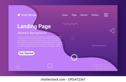 Landing Page Website Template Vector Abstract Stock Vector (Royalty ...