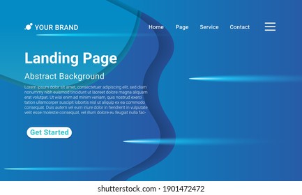 Landing Page Website Template Vektor. Abstrakter Farbverlauf. Design für Website und mobile, Business Interface, Landing-Webseite.