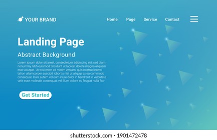 Landing Page Website Template Vector. Geometric colorful gradient. Design for website and mobile, Business Interface, Landing Web Page.