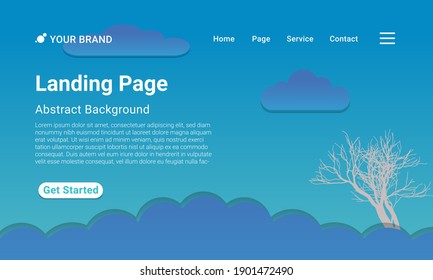 Landing Page Website Template Vector. Abstract colorful gradient. Design for website and mobile, Business Interface, Landing Web Page.