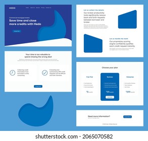 Landing Page Website Template Vector Design Business