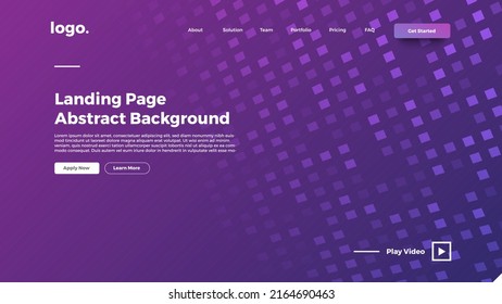 Landing Page Website Template Vector. Abstract colorful gradient. Vector illustration concepts of web page design for website and mobile website development. Easy to edit and customize.