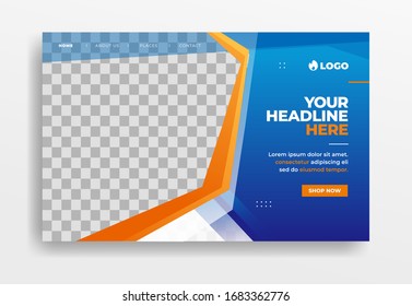 Landing page or website template. web themes professional for business startup company. promotion product. format vector eps