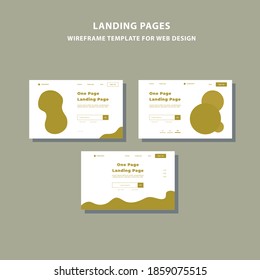 Landing page wireframe template for web design editable vector bundle collection