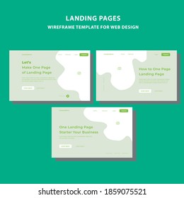 Landing page wireframe template for web design editable vector bundle collection