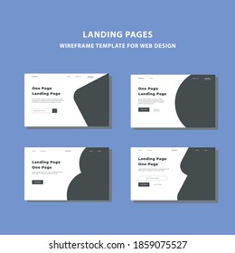 Landing page wireframe template for web design editable vector bundle collection