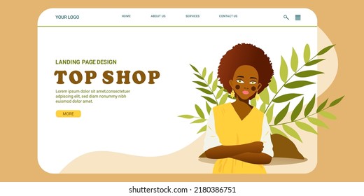 Landing page for a youth clothing store