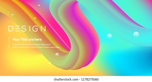 Landing page,3d geometric background,fluid shape illustration