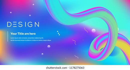 Landing page,3d geometric background,fluid shape illustration