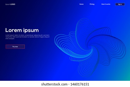 Landing pages. Mobile app development, digital marketing, web design. Modern web pages for web sites.