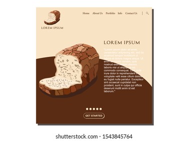 Landing pages for Nutritious Food Services or for Online Food Services. Landing Page Design Template