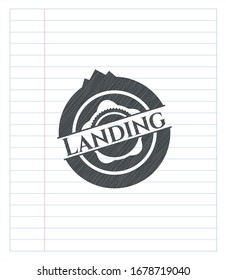 Landing pencil draw. Vector Illustration. Detailed.
