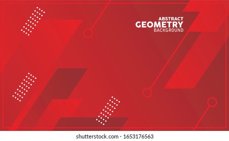 landing red geometric background. vector illustration