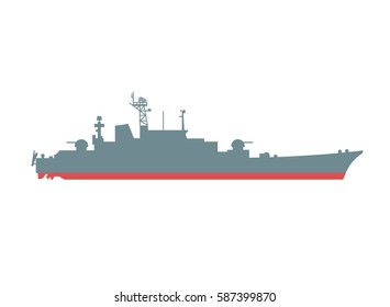 Landing ship - vector illustration