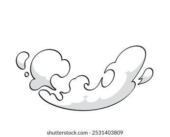 Landing smoke effect illustration material_border_16:9