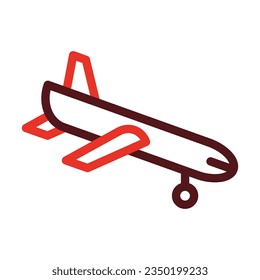 Lanzar Iconos De Dos Colores De Línea Gruesa Para Uso Personal Y Comercial.

