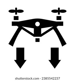 Landing Vector Glyph Icon For Personal And Commercial Use.
