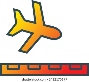 Landing vector icon. Can be used for printing, mobile and web applications.