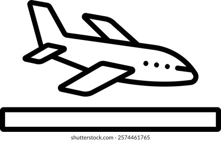 Landing vector icon. Can be used for printing, mobile and web applications.