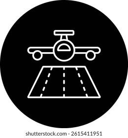 Landing vector icon. Can be used for printing, mobile and web applications.