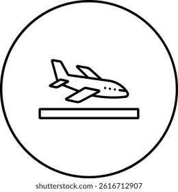 Landing vector icon. Can be used for printing, mobile and web applications.
