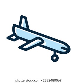 Landing Vector Thick Line Filled Dark Colors Icons For Personal And Commercial Use.
