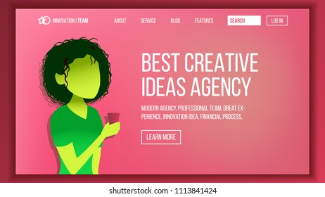 Landing Web Page Design Vector. Website Business Reality. Shopping Online Site Scheme Template. Cyber Monday. Planning Strategy. Invest Conference. Illustration
