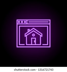 landing web page line icon. Elements of Seo & Web Optimization in neon style icons. Simple icon for websites, web design, mobile app, info graphics