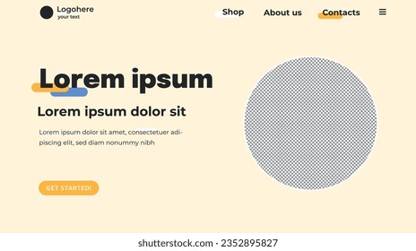 Landing web page template layout, modern clear design, graphic web design page, web-site in portfolio, simple cool website, minimalistic home page design, creative site landing