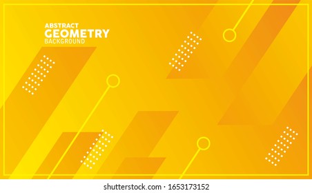 fondo geométrico amarillo de aterrizaje. ilustración vectorial
