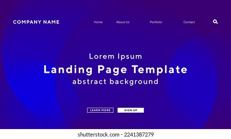 landingpage template nightfall ocean wavebackground for website UI template business Annual reports, flyer, poster, magazine cover,brochure template vector EPS.
