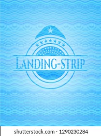 Landing-strip water representation emblem.