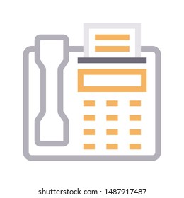 landline colour line vector icon