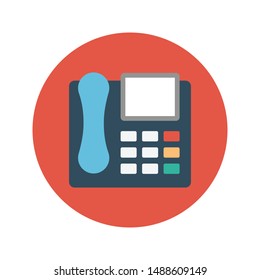 landline glyph flat vector icon