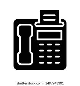 landline glyph flat vector icon