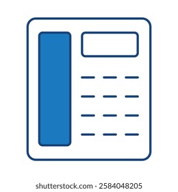 Landline Phone Blue Line Icon. Device, Technology, Smart Device, AI Line Editable Stroke Icons