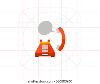 Landline phone conversation icon