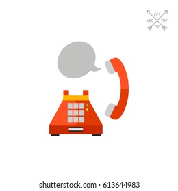 Landline phone conversation icon
