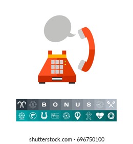 Landline phone conversation icon