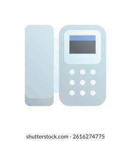 Landline phone. Editable vector icon, coloured.