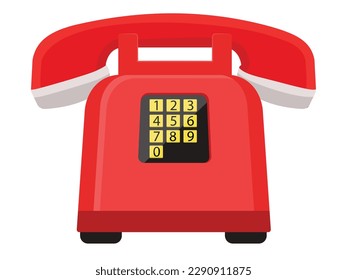 
Landline Phone, Flat design Telephones