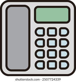 The landline phone icon isolated on white background